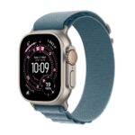 Apple Watch Ultra 3 GPS + Cellular 49mm Natural Titanium with Light Blue Alpine Loop - Small