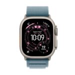 Apple Watch Ultra 3 GPS + Cellular 49mm Natural Titanium with Light Blue Alpine Loop