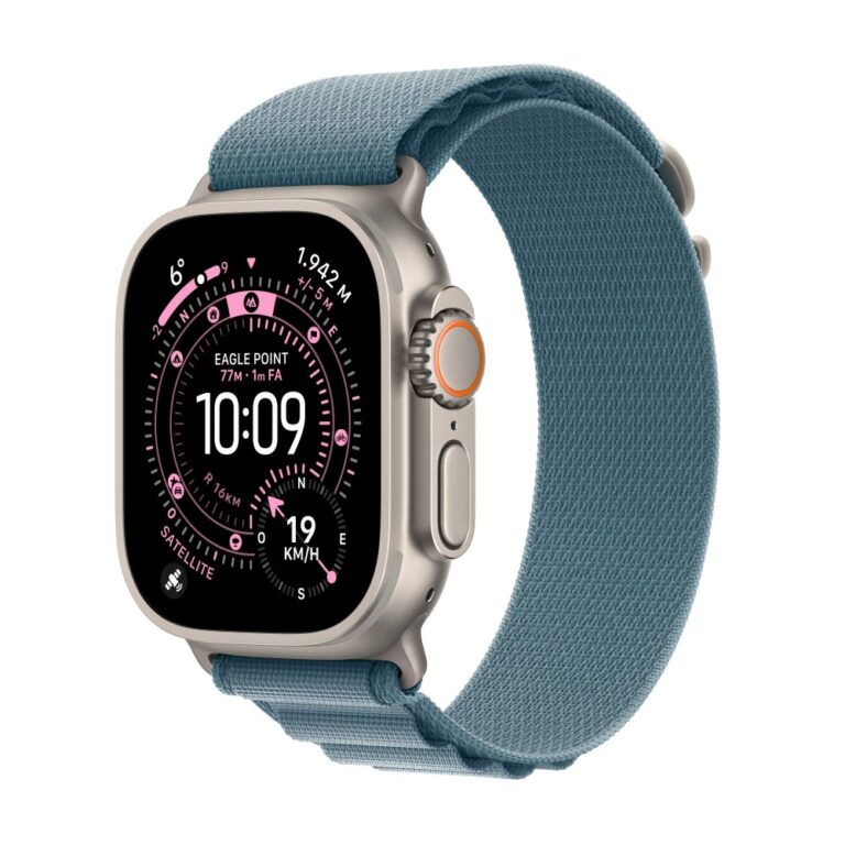 Apple Watch Ultra 3 GPS + Cellular 49mm Natural Titanium with Light Blue Alpine Loop