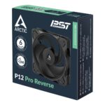 ARCTIC Freezer P12 Pro Reverse 120mm PWM Fan 3-Pack, 73 CFM, 4.5 mmH2O, Black