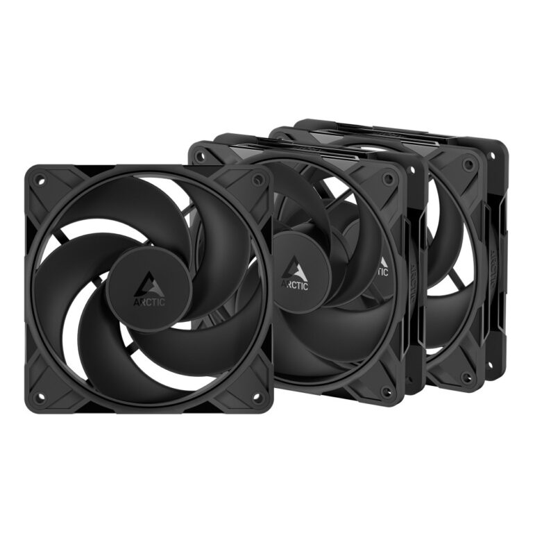 ARCTIC Freezer P12 Pro Reverse 120mm PWM Fan 3-Pack, 73 CFM, 4.5 mmH2O, Black