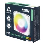 ARCTIC Freezer P12 Pro Reverse A-RGB 120mm PWM Multi-LED Case Fan, 73 CFM, White