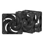 ARCTIC Freezer P14 Pro Reverse 140mm A-RGB PWM Fan 3-Pack with Cable Splitter - Black