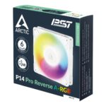 ARCTIC Freezer P14 Pro Reverse A-RGB 140mm PWM Fan White, 98 CFM, 5.1 mmH2O