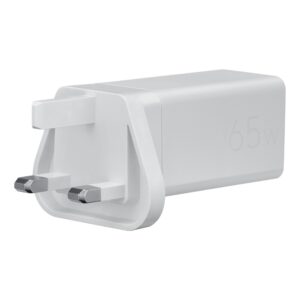 ASUS 65W USB-C GaN Universal Charger with Dual Ports, Fast Charging, White, 1.5m Cable