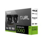 ASUS Dual GeForce RTX 5060 8GB GDDR7 Graphics Card