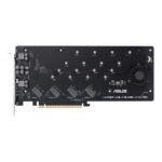ASUS Hyper M.2 x16 Gen 4 PCIe 4.0 Adapter Card, 4x NVMe M.2 SSD Support, Active Cooling, Silver