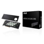 ASUS Hyper M.2 x16 Gen5 Card PCIe 5.0 x16 Internal M.2 NVMe SSD Expansion Card Black