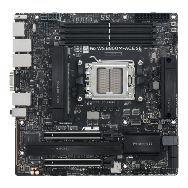 ASUS PRO WS B850M-ACE SE Motherboard - AMD B850, Socket AM5, micro ATX, DDR5