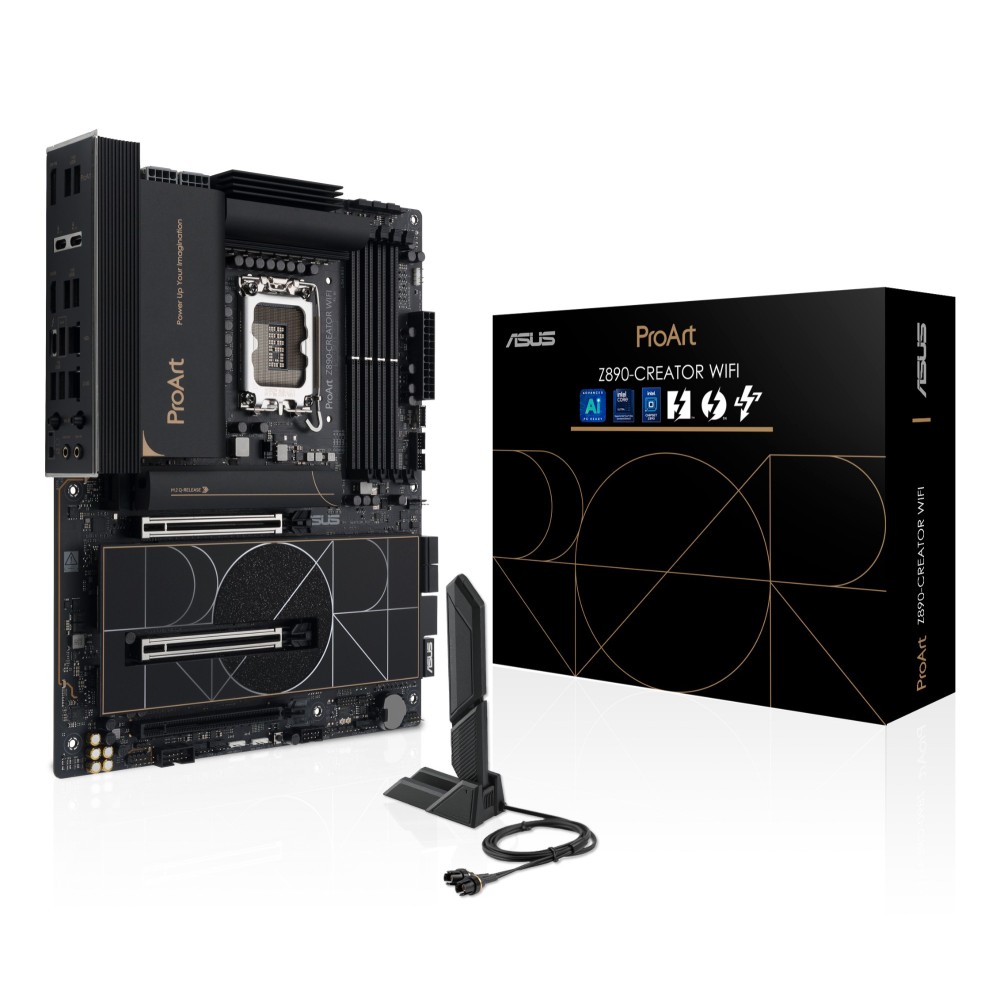 ASUS ProArt Z890-Creator WiFi ATX Motherboard - LGA 1851, Intel Z890, DDR5, Wi-Fi 7 ASUS ProArt Z890-Creator WiFi ATX Motherboard - LGA 1851, Intel Z890, DDR5, Wi-Fi 7