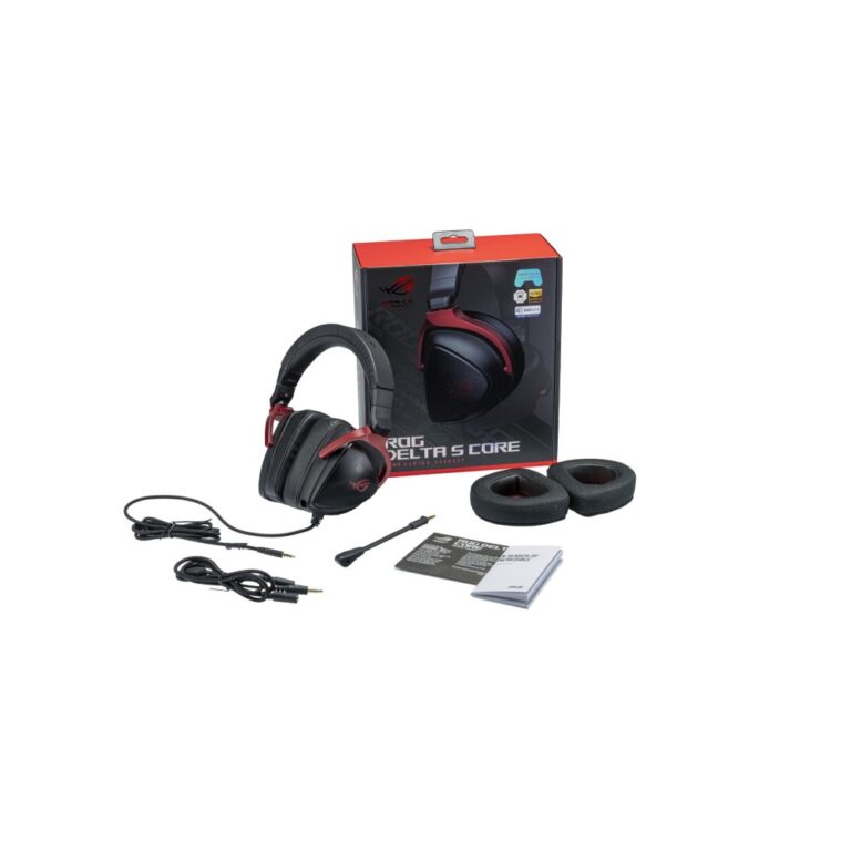 ASUS ROG Delta S Core Gaming Headset Wired 3.5mm Virtual 7.1 Surround Sound Black