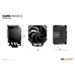 be quiet! Dark Rock 6 Air Cooler 220W TDP 13.5cm Fan for LGA1700 AM5 Black