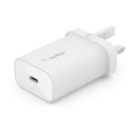 Belkin 25W USB-C PD 3.0 PPS Wall Charger for Smartphone & Tablet - White