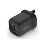 Belkin 65W Dual USB-C GaN Wall Charger with PPS, Overcharge & Overheat Protection, Black