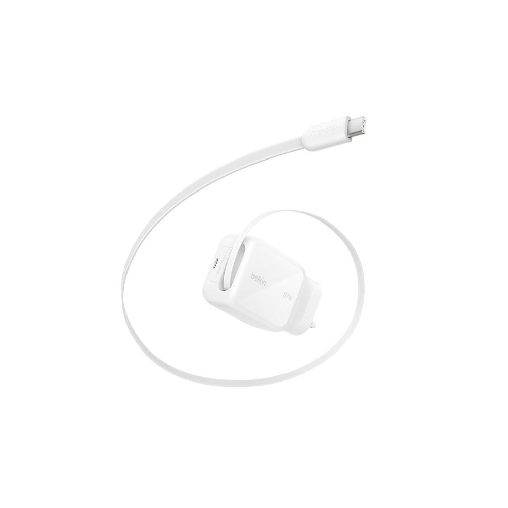 Belkin 67W Universal GaN Wall Charger with 1m USB-C Cable - White Belkin 67W Universal GaN Wall Charger with 1m USB-C Cable - White