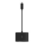 Belkin AVC001BTBK USB-C to VGA Adapter with 60W Power Delivery, Black