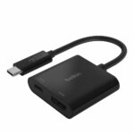 Belkin AVC002BTBK USB-C to HDMI + Charge Adapter, 4K 60Hz, 60W Power Delivery, Black
