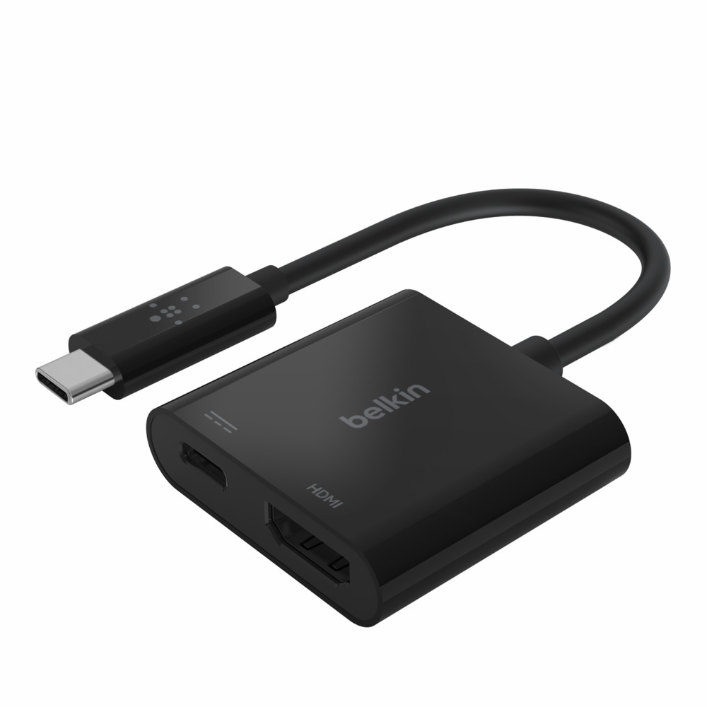 Belkin AVC002BTBK USB-C to HDMI + Charge Adapter, 4K 60Hz, 60W Power Delivery, Black Belkin AVC002BTBK USB-C to HDMI + Charge Adapter, 4K 60Hz, 60W Power Delivery, Black