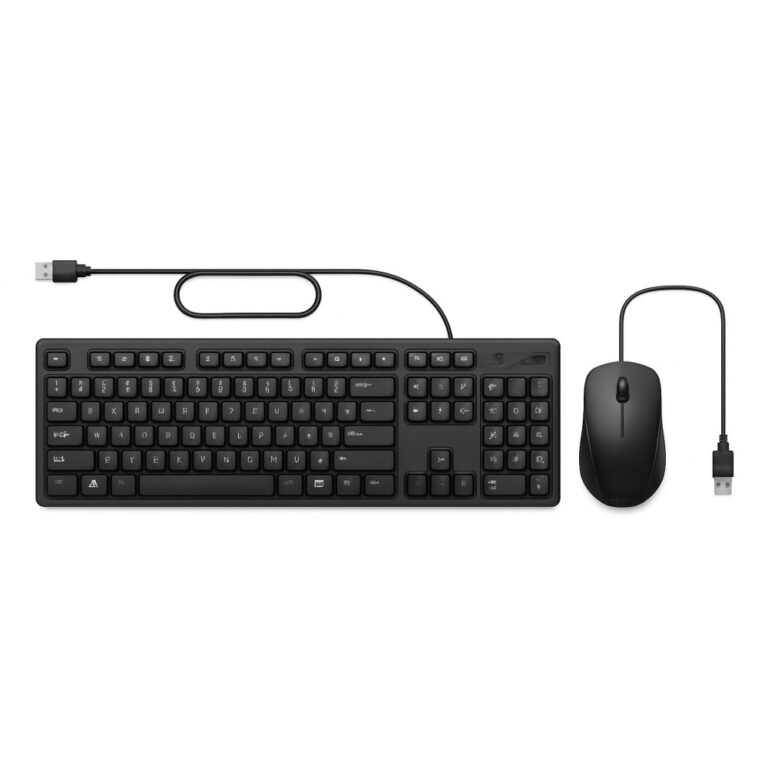 Belkin BBZ014UK Wired USB Full-Size QWERTY UK English Keyboard & 1200 DPI Mouse Combo, Black