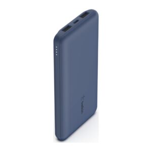 Belkin BOOST↑CHARGE 10000 mAh Power Bank, 15W Total Output, 3-Device Charging, Blue