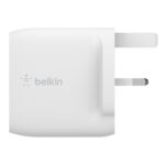 Belkin BOOST↑CHARGE Dual USB-A Wall Charger 24W Universal White AC Adapter with USB Type-A Cable