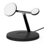 Belkin BOOST↑CHARGE PRO 3-in-1 Wireless Charger Stand with MagSafe 15W - Black