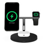 Belkin BOOST↑CHARGE PRO 3-in-1 Wireless Charger Stand with MagSafe 15W - Black