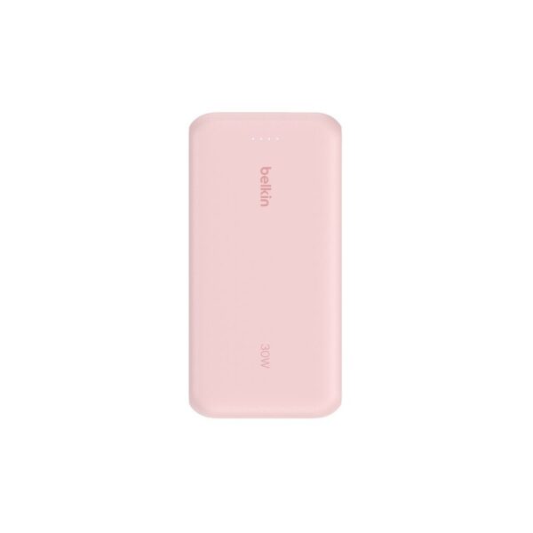 Belkin BoostCharge 20000 mAh Power Bank 30W USB-C PD with Integrated USB-C Cable Rose