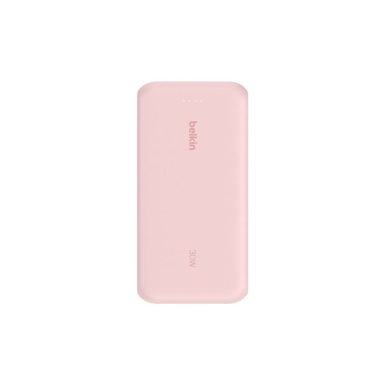 Belkin BoostCharge 20000 mAh Power Bank 30W USB-C PD with Integrated USB-C Cable Rose