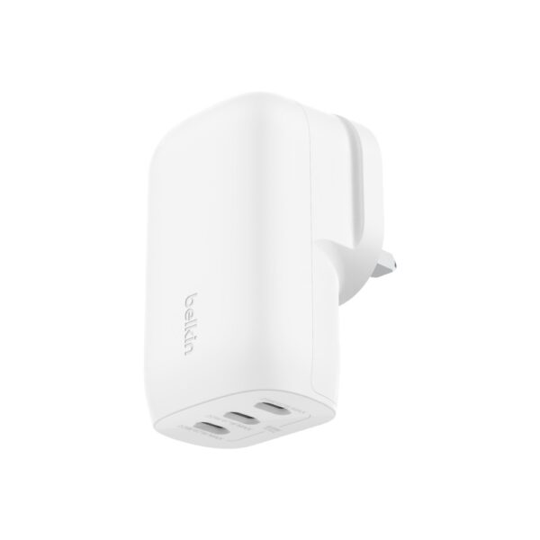 Belkin BoostCharge 3-Port USB-C Wall Charger with PPS 67W, Power Delivery, White