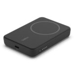 Belkin BoostCharge 5000 mAh Wireless Power Bank with USB Type-C Cable Black