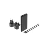 Belkin BoostCharge Black Power Bundle with 10K Power Bank, 2x 25W Wall Charger (EU/UK), 60W USB-C Cable and Travel Pouch