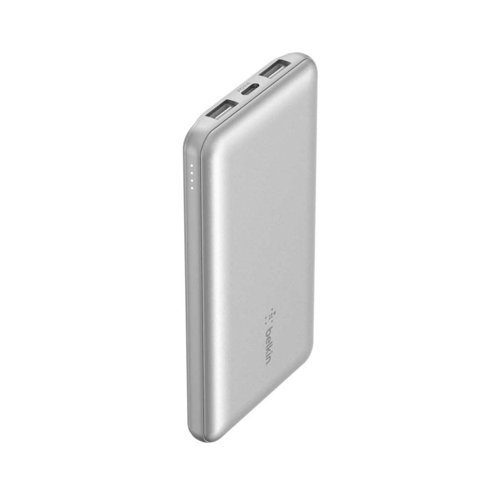Belkin BoostCharge Power Bank 10000 mAh 12W/15W 3-Device USB-C Silver Belkin BoostCharge Power Bank 10000 mAh 12W/15W 3-Device USB-C Silver