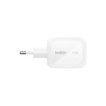 Belkin BoostCharge Pro 70W GaN Wall Charger with 2x USB-C & 1x USB-A Ports, White