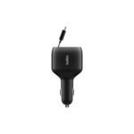 Belkin BoostCharge Universal Car Charger 75W USB-C 1 Port Retractable Cable 0.75m Black