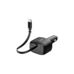 Belkin BoostCharge Universal Car Charger 75W USB-C 1 Port Retractable Cable 0.75m Black