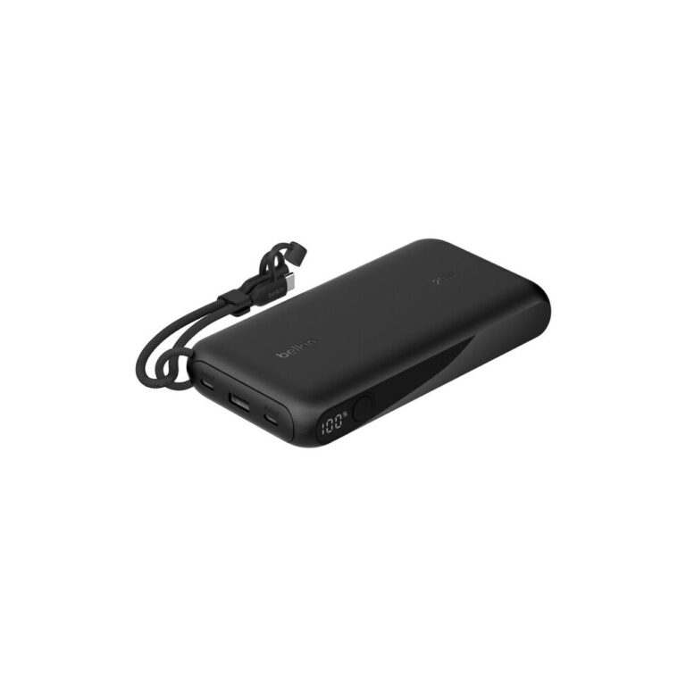 Belkin BPB028HQBK Power Bank 20000 mAh 20W 3-Port USB-C & USB-A Black with Display