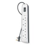 Belkin BSV400AF2M Surge Protector, 4 AC Outlets, 525J, 2m Cable, White