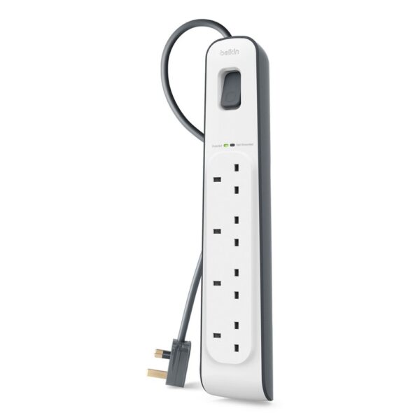 Belkin BSV400AF2M Surge Protector, 4 AC Outlets, 525J, 2m Cable, White