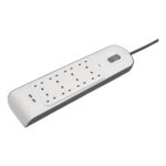 Belkin BSV604AF2M Surge Protector 6 AC Outlets 2 USB Ports 650J 2m Cable White