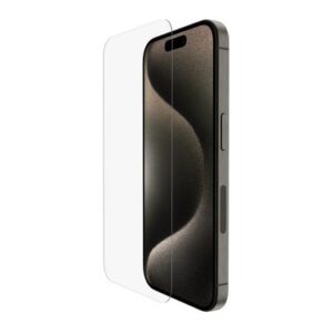 Belkin Clear Screen Protector for iPhone 15 Pro, 6.1", Rounded Edges, Transparent