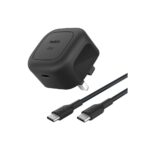 Belkin Compact USB-C Wall Charger 45W with Power Delivery 3.1 & 1m Cable, Black