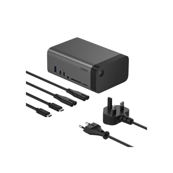 Belkin Connect 11-in-1 USB-C Docking Station with 96W Power Delivery, 8K HDMI, Gigabit Ethernet, SD Card Reader, Grey