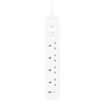Belkin Connect 4 AC Outlet 2m Surge Protector with 2x USB-A & USB-C Fast Charging Ports White