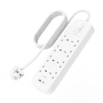 Belkin Connect 8-Gang Surge Protector USB-C PD 900J 2m White