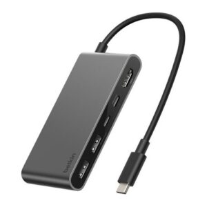 Belkin Connect USB-C Hub, 5-in-1, 4K 60Hz HDMI, 100W PD, 5000 Mbit/s, Black