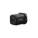 Belkin ENA007MYBK 65W Dual USB-C Fast Charger for Laptop, Phone & Nintendo Switch 2 - Black