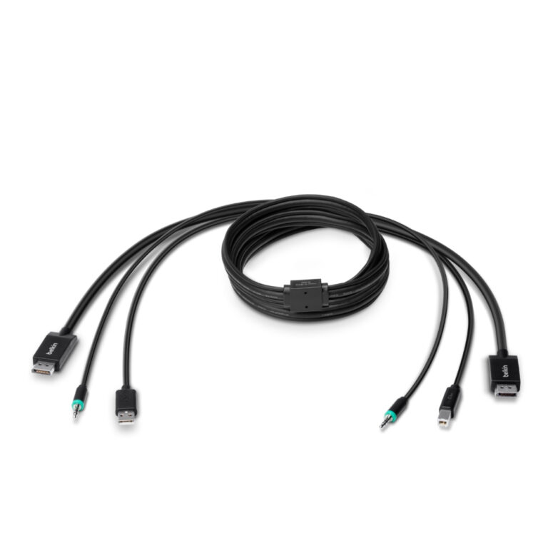 Belkin F1D9019B06T KVM Cable 1.8m, DisplayPort to USB, Male to Male, Black
