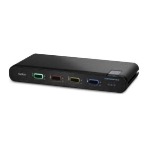 Belkin F1DN104KVM-UN-4 KVM Switch 4-Port, 4K Ultra HD, HDMI/DisplayPort, Black