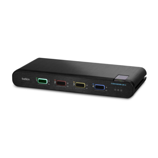 Belkin F1DN104KVM-UN-4 KVM Switch 4-Port, 4K Ultra HD, HDMI/DisplayPort, Black